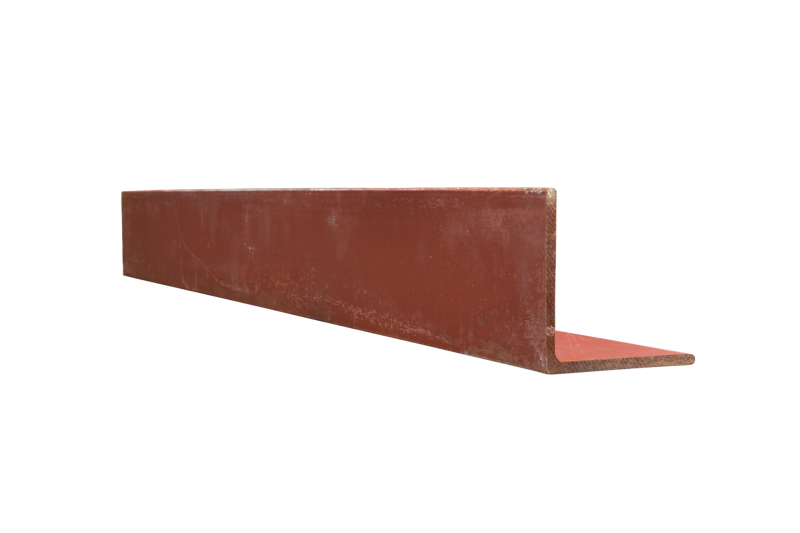 Image 90 degree painted steel angle iron - 104'' - 4'' X 4'' X 1/4''