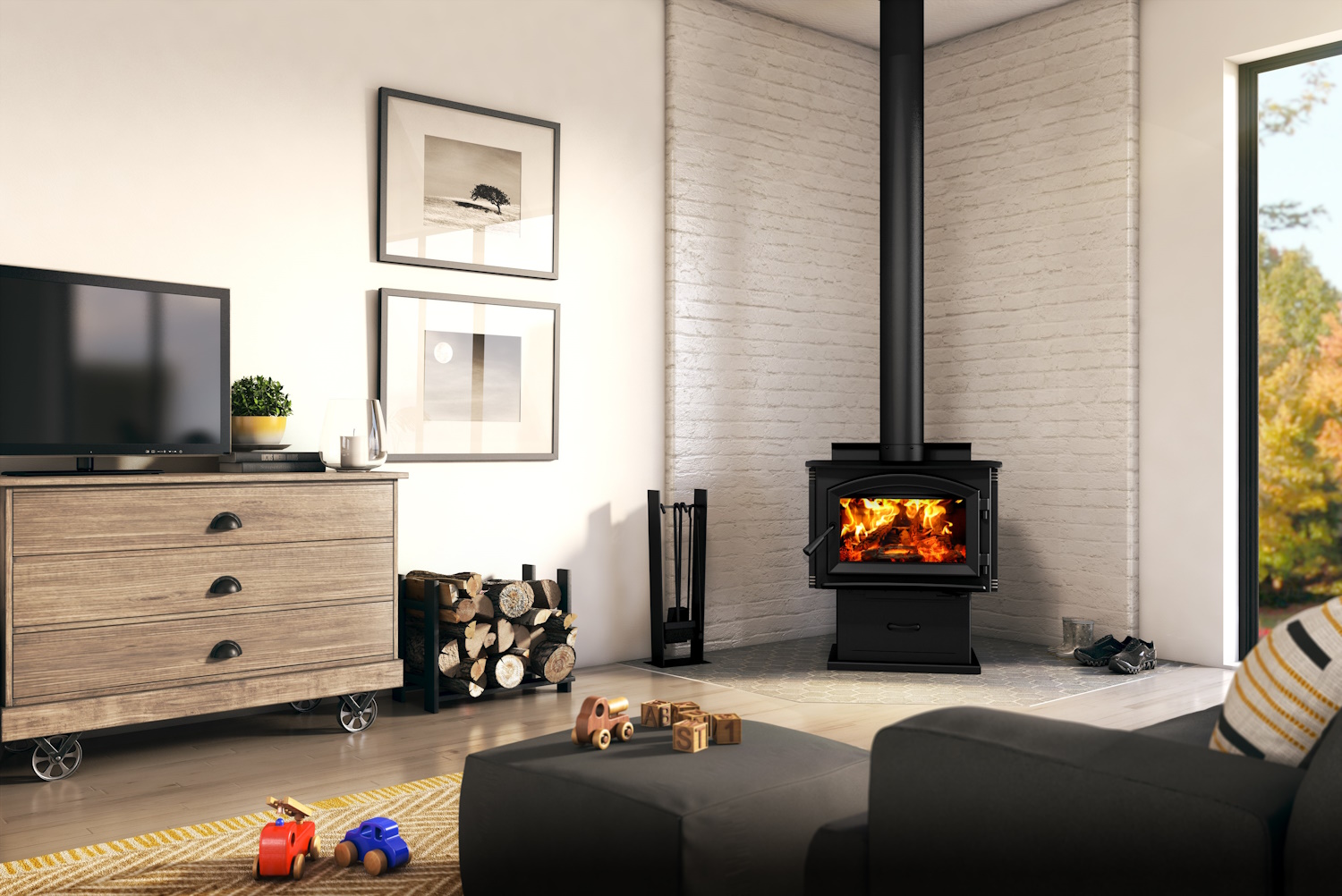 Image Enerzone Solution 1.7  wood stove                                                                                                                     