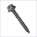 Image Hot-dip galvanized #14 hex head screw for framing lumber - 3.5 inches