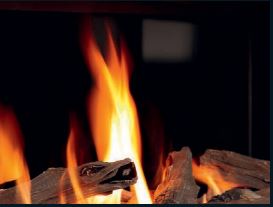 Image RABAIS 50% - Intérieur en acier noir pour foyer au gaz Stûv B-Fire 80                                                                                 