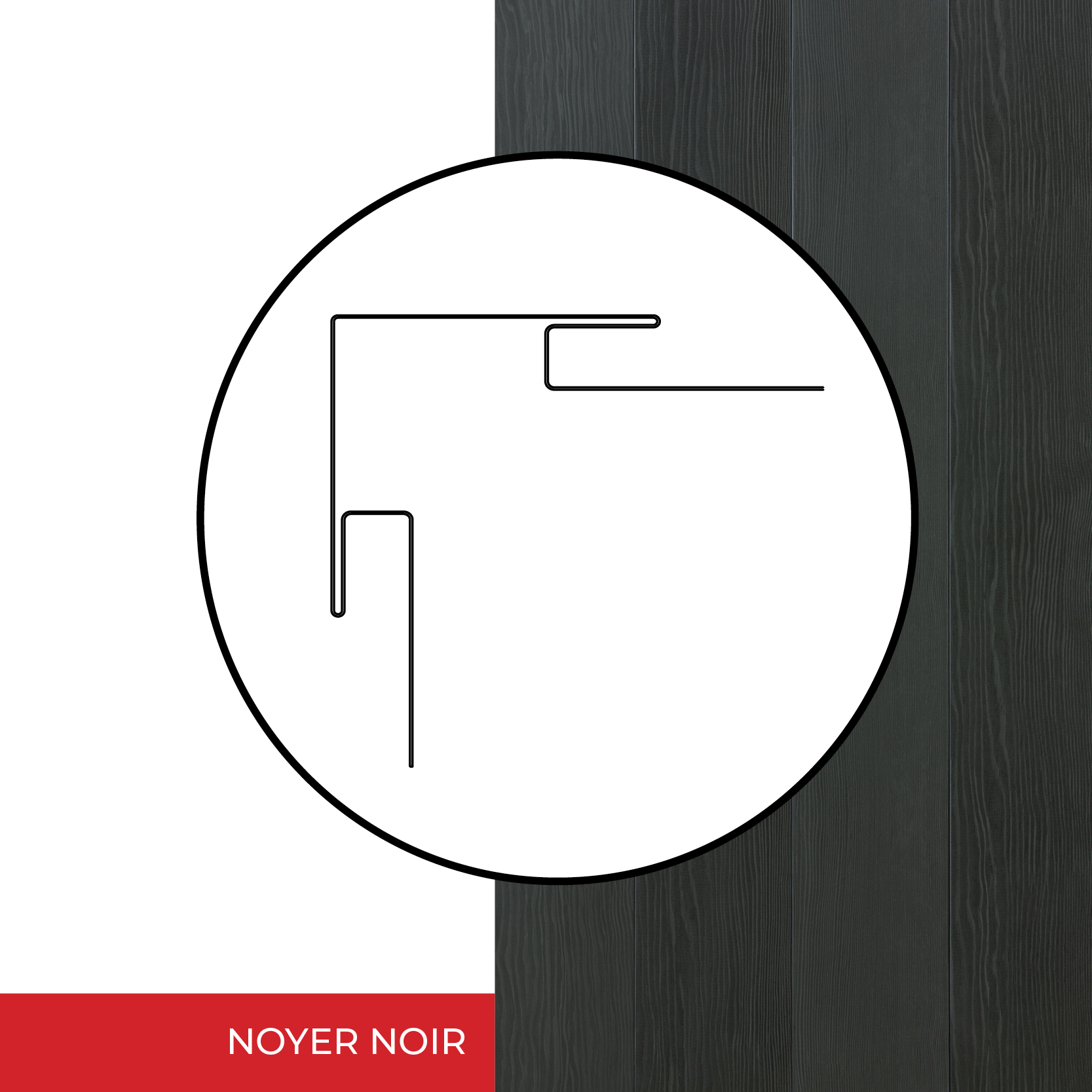 Image Moulure de coin extérieur avec J intégré - Norwood, Norwood Mini - Noyer Noir