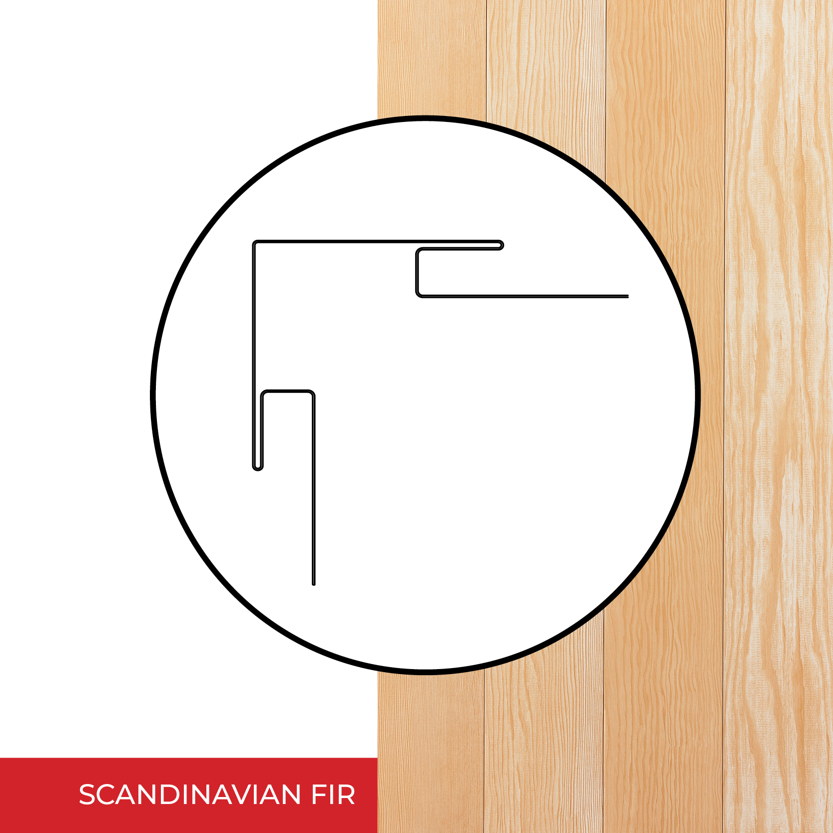 Image Outside Corner Moulding with integrated J for Norwood, Norwood Mini - Scandinavian Fir