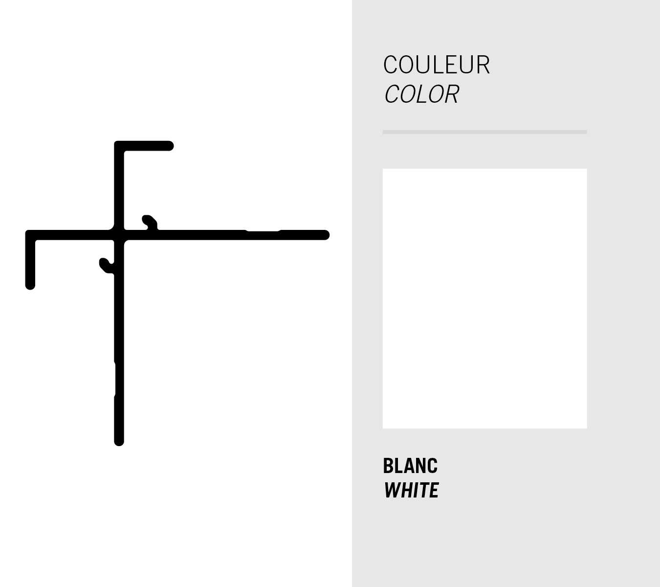 Image Light Trim exterior corner 5/16 '' moulding for fiber cement panel - White