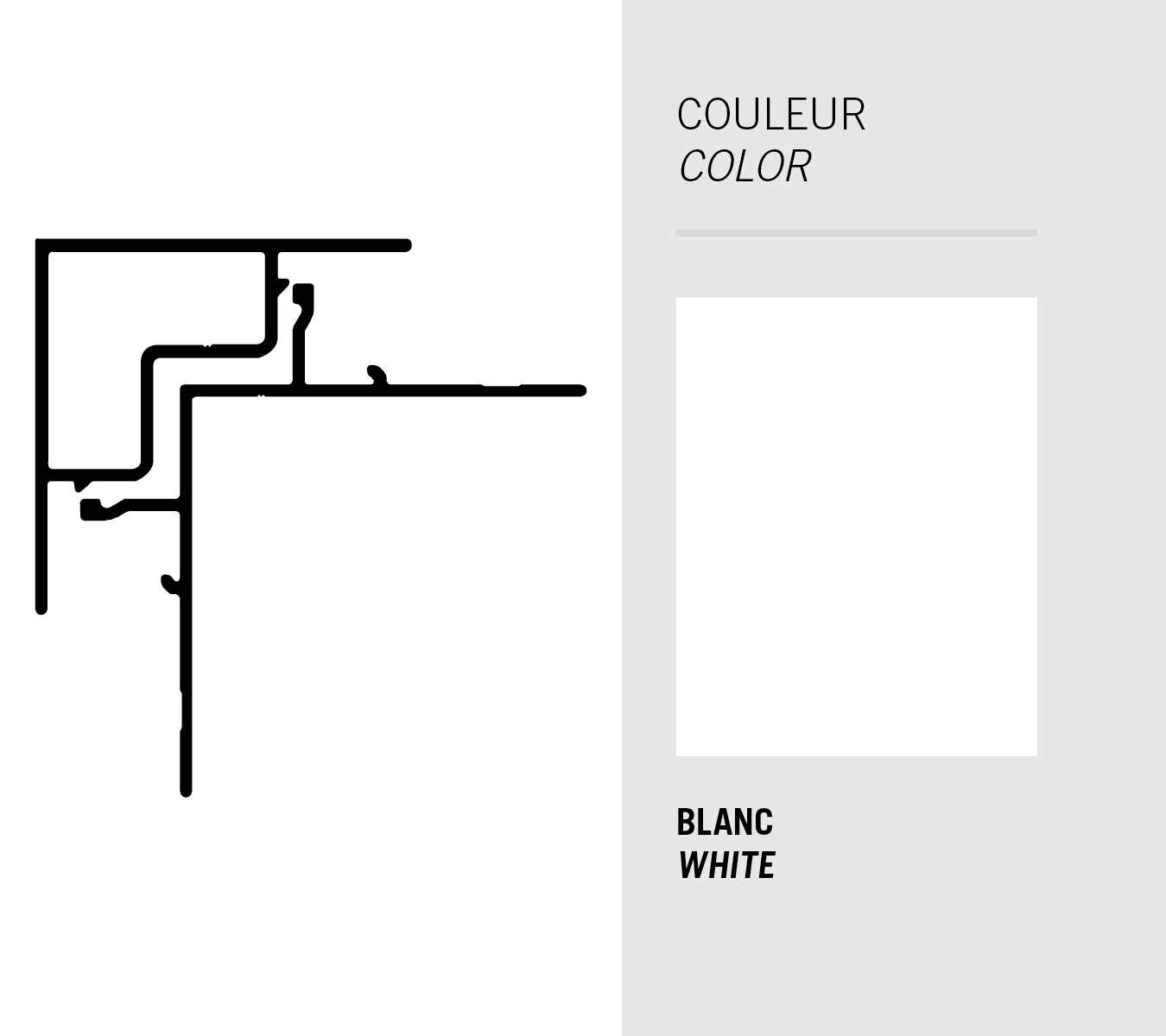 Image Light Trim exterior corner Clip 5/16 '' (2pc) moulding for fiber cement panel - White