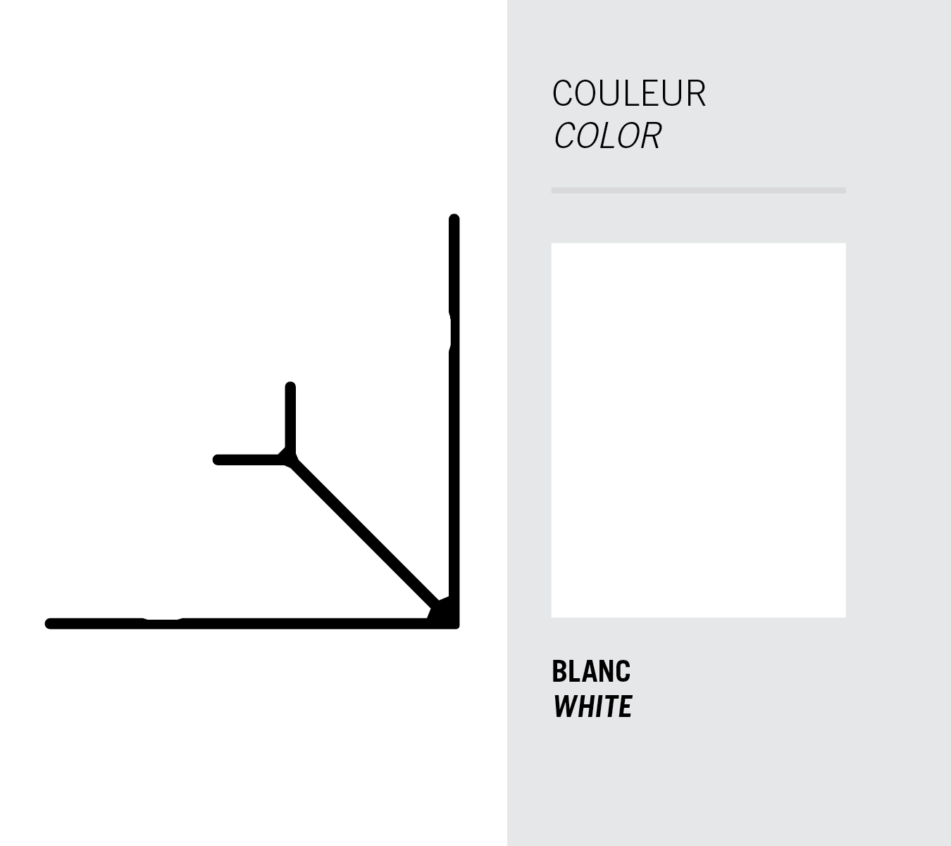 Image Light Trim inside corner 3/4 '' moulding for fiber cement siding - White