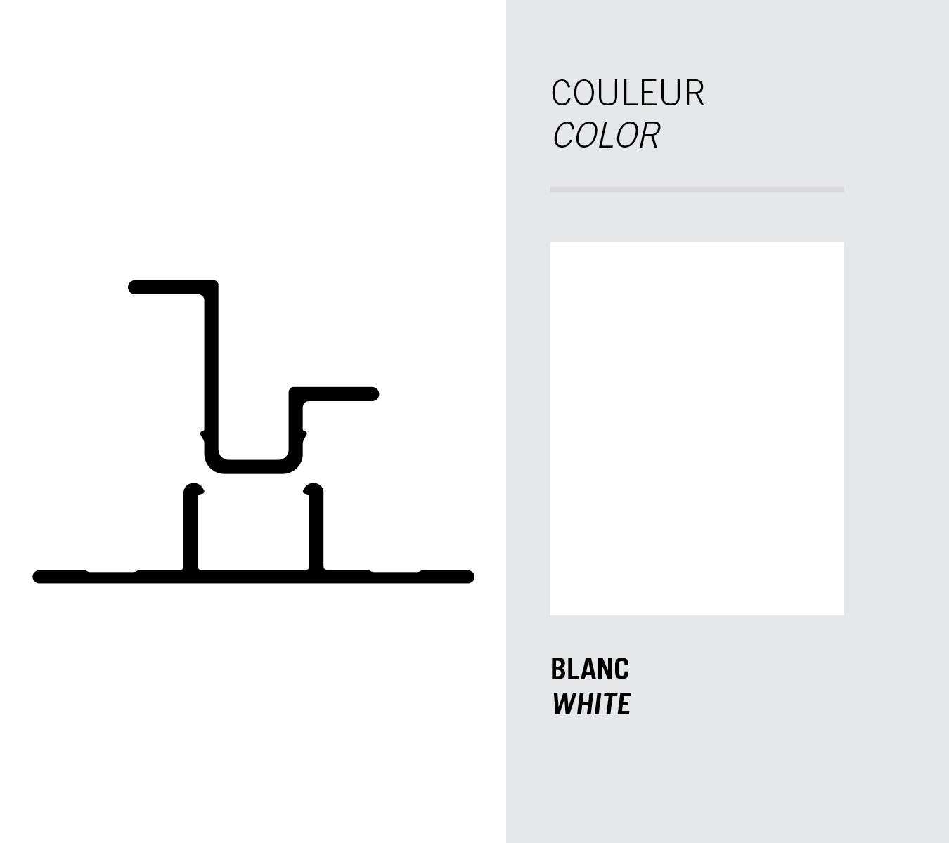 Image Light Trim Clip (2pc) vertical moulding for 5/16'' panels and 3/4'' planks - White