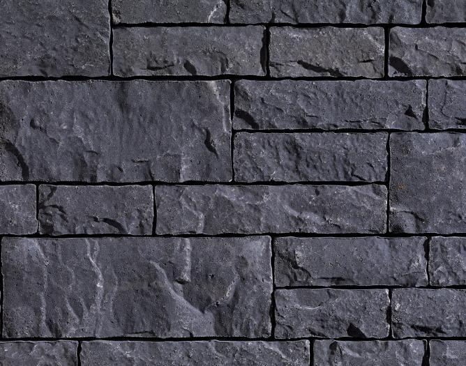 Image Permacon 90mm Lafitt Tandem Wall in Rockland Black                                                                                                    