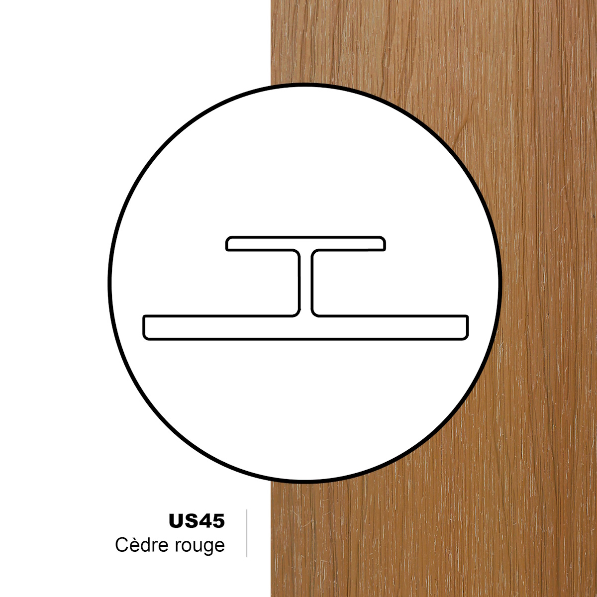 Image Moulure de transition US45 pour profilé Shiplap UH67 - 16pi - Cèdre Rouge                                                                             