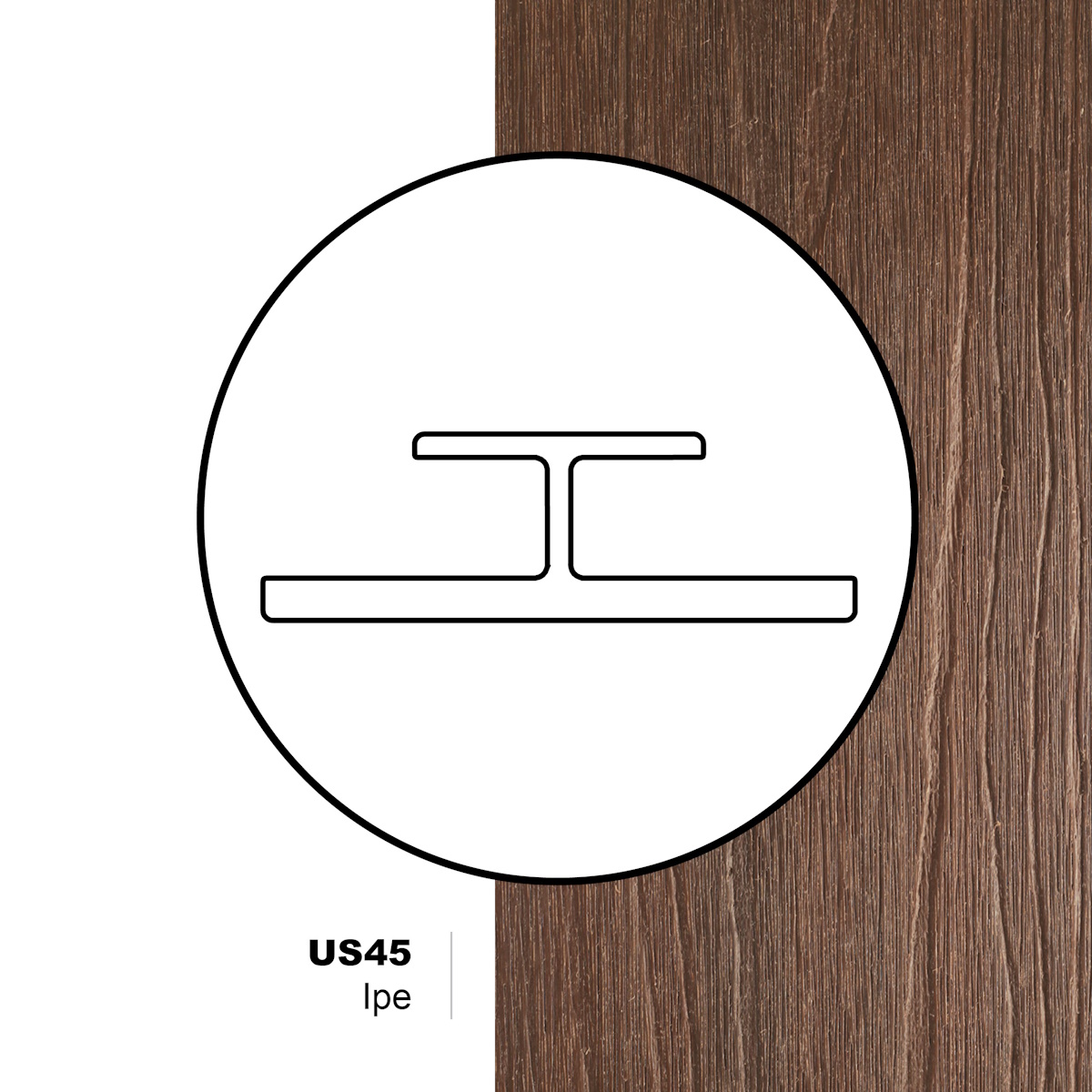 Image US45 transition moulding for Shiplap profile UH67 - 16ft - Ipe                                                                                        