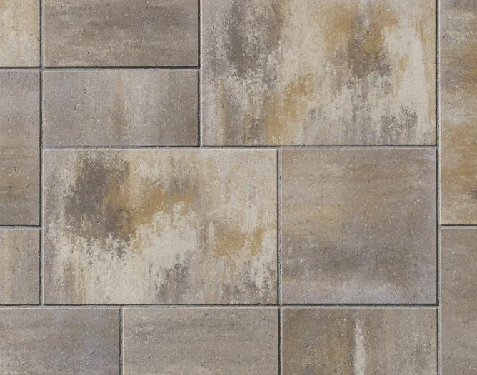 Image Pavé de béton Melville 80 de couleur Nuancé beige Margaux de Permacon                                                                                 