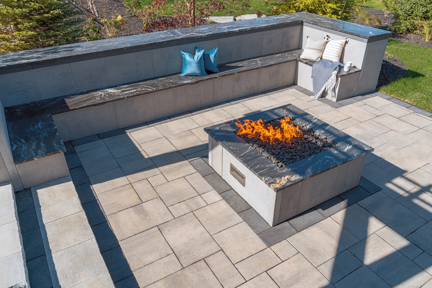 Permacon Artex banc muret foyer