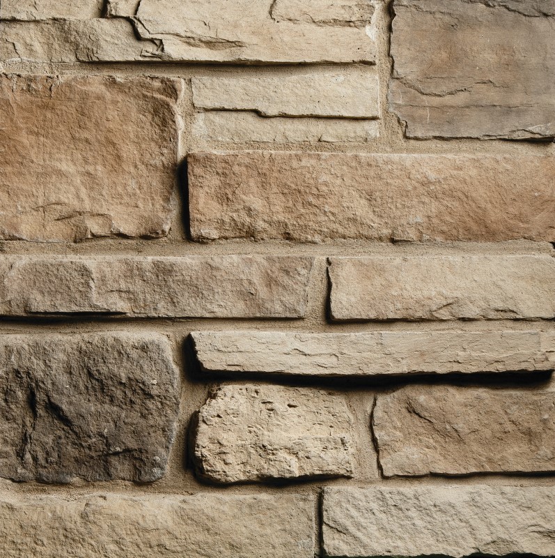 Image Ledge / Cobble Stone Decorative Stone Covering 10 sq.ft./box - Walnut