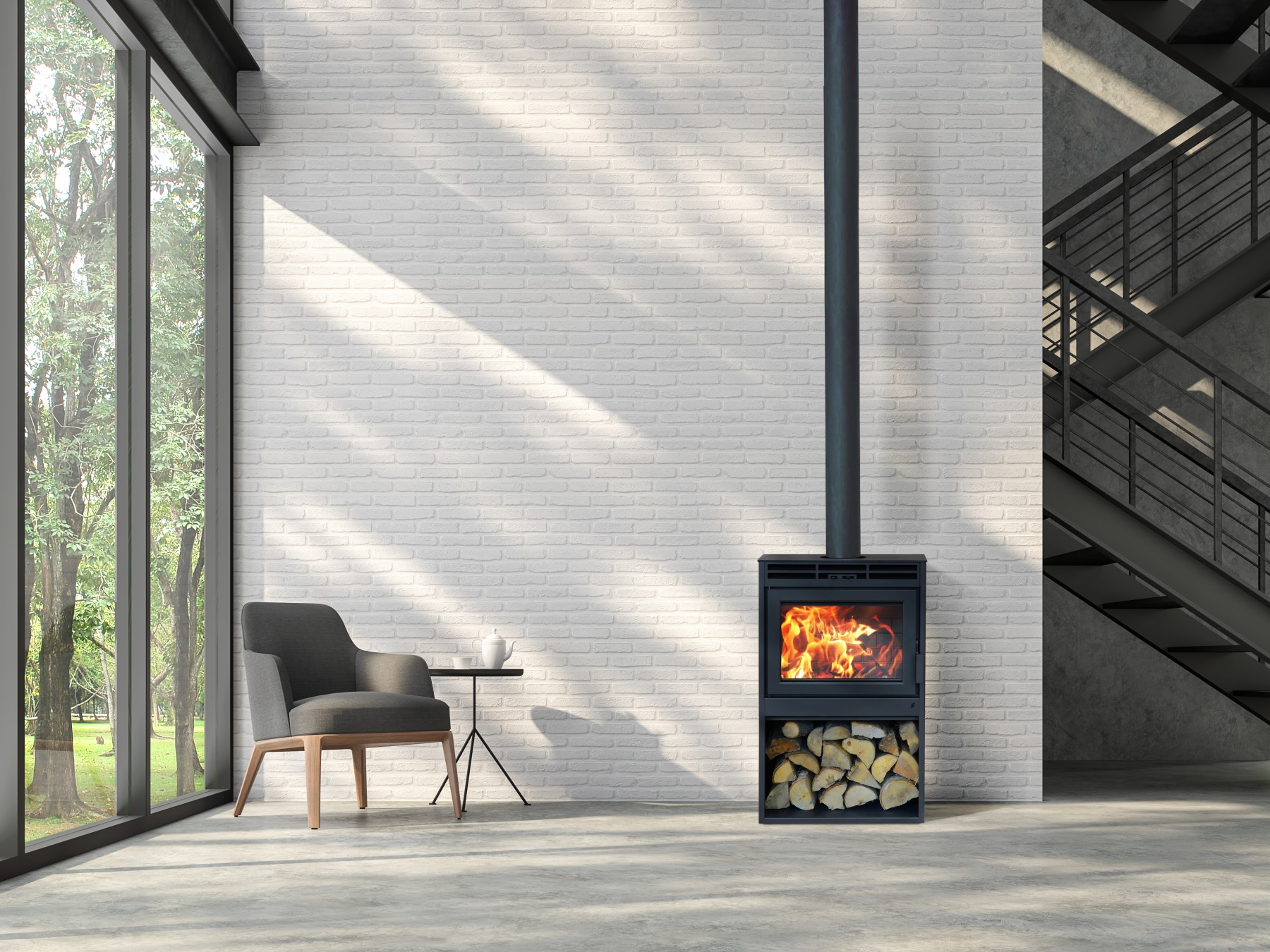 Image Supreme Novo 18 wood stove podium                                                                                                                     