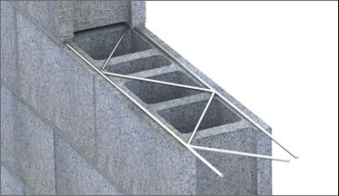 Image Reinforcement #4 diagonal type (TRUSS) for concrete blocks - 4in x 10ft
