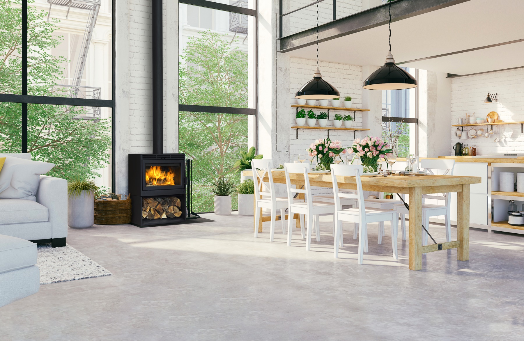 Image Supreme Novo 24 wood stove podium                                                                                                                     