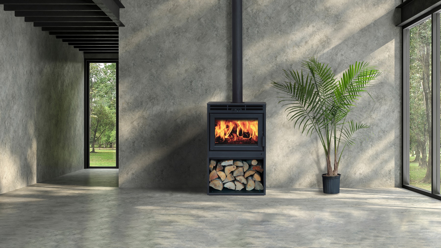 Image Supreme Novo 38 wood stove with soapstone plates                                                                                                      