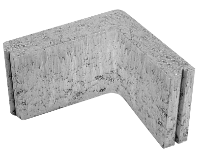 Image Universal Concrete Corner Curb (90 °) - 3 1/8 '' X 8 '' X 12 ''