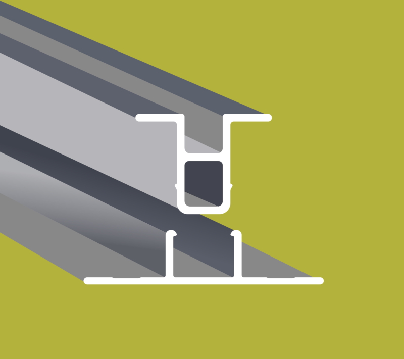 grey aluminium vertical no joint trim for fiber cement panels